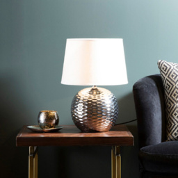 Premier Housewares Cream Ceramic Table Lamps 2 Pack - Size: 30 x 30 x 40cm - Wilko - thumbnail 3