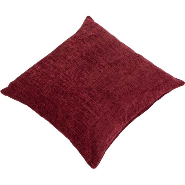 Kaikoo Maroon Chenille Cushion - Red - Wilko - image 1