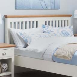 Bentley Designs Hampstead Double Oak and Ivory Headboard - Size: 116 x 150 x 9cm - Cream - Wilko - thumbnail 1