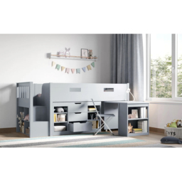 Flair Charlie Grey Wooden Cabin Bed - Size: Single - Wilko - thumbnail 3