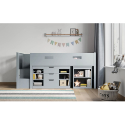 Flair Charlie Grey Wooden Cabin Bed - Size: Single - Wilko - thumbnail 4