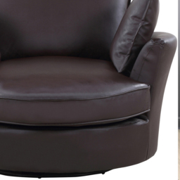 Fairburn Brown Bonded Leather Swivel Cuddle Chair - Size: Single - Artemis Home - Wilko - thumbnail 5