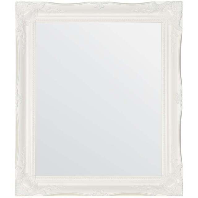 MirrorOutlet Hamilton White Shabby Chic Wall Mirror 76 x 66cm - Wilko - image 1