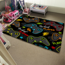 Benjamin Tate Design Faux Wool Small Joystick Game Rug 110 x 60cm - Size: 110 x 60 x 1cm - Black - Wilko - thumbnail 6