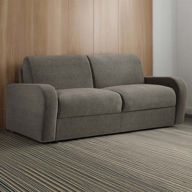 Jay-Be Deco 3 Seater Brushed Twill Pewter Sofa Bed with e-Sprung Mattress - Grey - Wilko - image 1