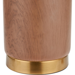 Pacific Lifestyle Carrara Wood Effect Ceramic Table Lamp - Brown - Wilko - thumbnail 5
