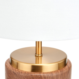 Pacific Lifestyle Carrara Wood Effect Ceramic Table Lamp - Brown - Wilko - thumbnail 4