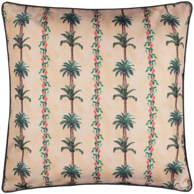Wylder Monkey Palm Cream Stripe Reversible Cushion 45 x 45cm - Wilko - image 1