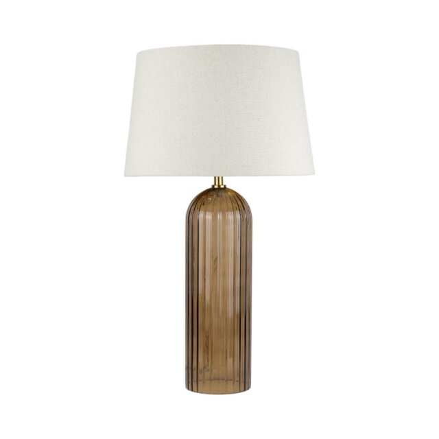 Malani Glass Table Lamp Brown - Wilko - image 1