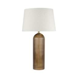Malani Glass Table Lamp Brown - Wilko - thumbnail 1