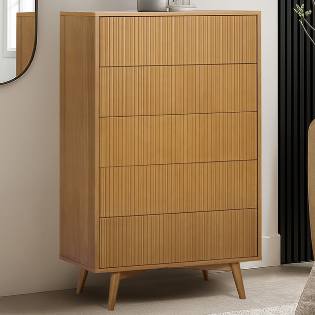 Teamson Home Tremolo 5 Drawer Natural Dresser - Wilko - image 1