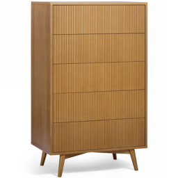 Teamson Home Tremolo 5 Drawer Natural Dresser - Wilko - thumbnail 3