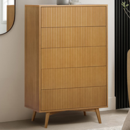 Teamson Home Tremolo 5 Drawer Natural Dresser - Wilko - thumbnail 1
