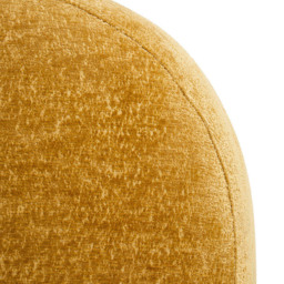 Living and Home Modern Yellow Chenille Upholstered Lounge Chair - Size: Single - Wilko - thumbnail 5