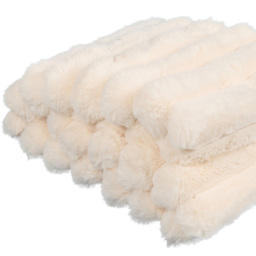 Divante Verbier Faux Fur Throw - Ivory - Wilko - thumbnail 5