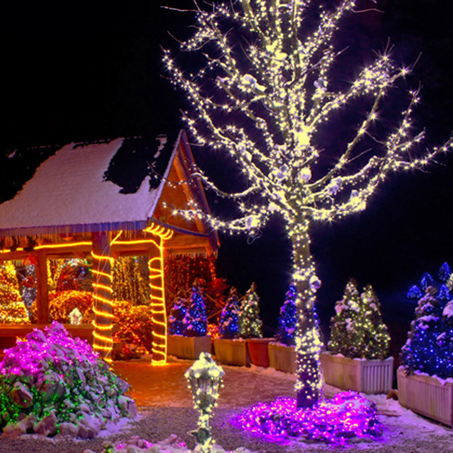 GardenKraft 100 Bulbs Warm White LED Solar String Light - Size: 21 x 8 x 10cm - Multi - Wilko - image 1