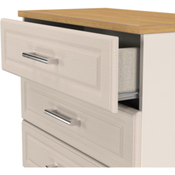 Crowndale Kent 4 Drawer Kashmir Ash and Modern Oak Chest of Drawers Ready Assembled - Kashmir Ash & Modern Oak - Wilko - thumbnail 7