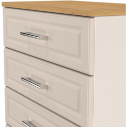 Crowndale Kent 4 Drawer Kashmir Ash and Modern Oak Chest of Drawers Ready Assembled - Kashmir Ash & Modern Oak - Wilko - thumbnail 6