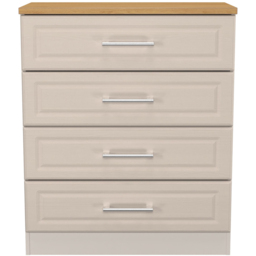 Crowndale Kent 4 Drawer Kashmir Ash and Modern Oak Chest of Drawers Ready Assembled - Kashmir Ash & Modern Oak - Wilko - thumbnail 3