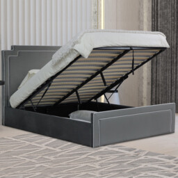 Amelia Double Grey Ottoman Bed - Wilko - thumbnail 6