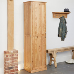 Baumhaus Mobel 7 Shelf Oak Tall Shoe Cupboard - Brown - Wilko - thumbnail 4