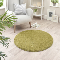 My Rug Olive Round Rug 100cm - Size: 100 x 100 x 2cm - Green - Wilko - thumbnail 3