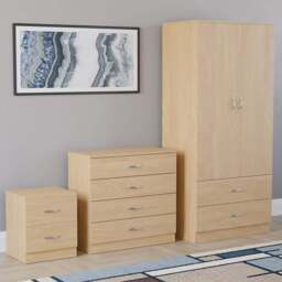 VIDA DESIGNS Riano Pine 3 Piece Bedroom Furniture Set - Wilko