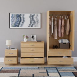 Vida Designs Riano Pine 3 Piece Bedroom Furniture Set - Wilko - thumbnail 4