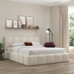 DS Living Ovella Small Double Ivory Cubed Ottoman Bed - Cream - Wilko - thumbnail 4