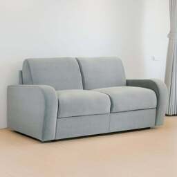 Jay-Be Deco 2 Seater Brushed Twill Sky Sofa Bed with e-Sprung Mattress - Blue - Wilko - thumbnail 1