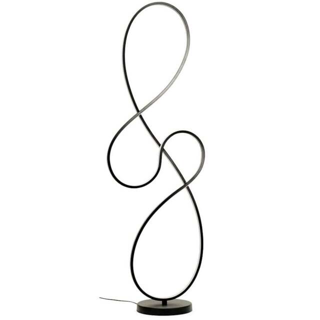 ValueLights Infinity Black Swirl Integrated LED Floor Lamp - Size: 114 x 36.5 x 36.5cm - Wilko - image 1