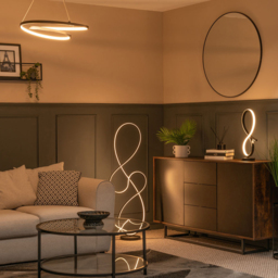ValueLights Infinity Black Swirl Integrated LED Floor Lamp - Size: 114 x 36.5 x 36.5cm - Wilko - thumbnail 6