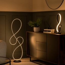 ValueLights Infinity Black Swirl Integrated LED Floor Lamp - Size: 114 x 36.5 x 36.5cm - Wilko - thumbnail 7