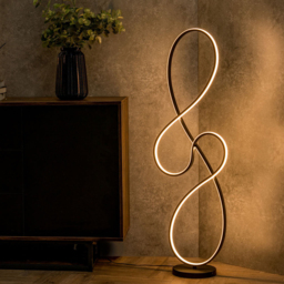 ValueLights Infinity Black Swirl Integrated LED Floor Lamp - Size: 114 x 36.5 x 36.5cm - Wilko - thumbnail 4