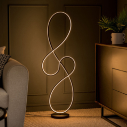 ValueLights Infinity Black Swirl Integrated LED Floor Lamp - Size: 114 x 36.5 x 36.5cm - Wilko - thumbnail 3