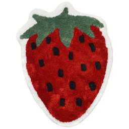 Mooky Mats Strawberry Shaped Non Slip Bath Mat 60 x 80cm - Size: 60 x 80 x 1cm - Red - Wilko - thumbnail 1