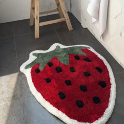 Mooky Mats Strawberry Shaped Non Slip Bath Mat 60 x 80cm - Size: 60 x 80 x 1cm - Red - Wilko - thumbnail 6