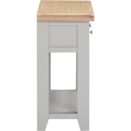 Seconique Windsor 2 Drawer Pebble Grey and Oak Console Table - Size: 70.5 x 85 x 34cm - Pebble Grey/Oak - Wilko - thumbnail 6