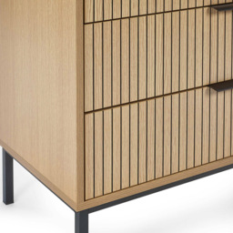 Julian Bowen Sia 5 Drawer Warm Wood Storage Chest - Brown - Wilko - thumbnail 6