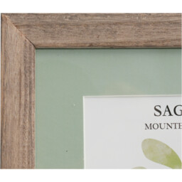 Sage Green Mounted Wooden Photo Frame Green 8 x 6in - The Port. Co Gallery - Wilko - thumbnail 4