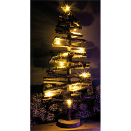 St Helens Brown Wooden White Snow Birch Christmas Tree - Size: 440 x 210 x 80cm - Red - Wilko - thumbnail 7