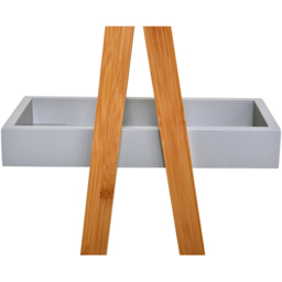 Portland 3 Shelf Natural Bathroom Storage Unit - Size: 30 x 18 x 81cm - Brown - Wilko - thumbnail 4