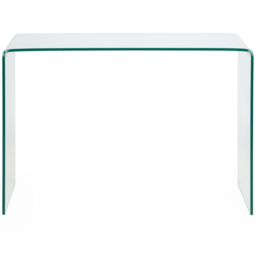 Julian Bowen Amalfi Bent Glass Desk Clear - Size: 55 x 110 x 76cm - Wilko - thumbnail 4