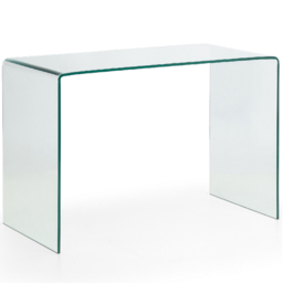 Julian Bowen Amalfi Bent Glass Desk Clear - Size: 55 x 110 x 76cm - Wilko - thumbnail 3