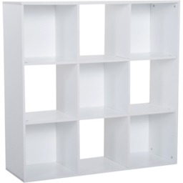 HOMCOM 9 Cube White Storage Cupboard Bookshelf - Size: 91.5 cm x 29.5 cm x 91.5 cmcm - Wilko - thumbnail 3