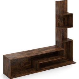 Costway Rustic Brown Media Console Table - Size: 145 x 30 x 121cm - Wilko - thumbnail 3