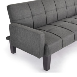 Home Detail Levine Double Sleeper Dark Grey Fabric Sofa Bed - Size: 3 Seater - Wilko - thumbnail 7