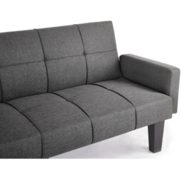 Home Detail Levine Double Sleeper Dark Grey Fabric Sofa Bed - Size: 3 Seater - Wilko - thumbnail 6