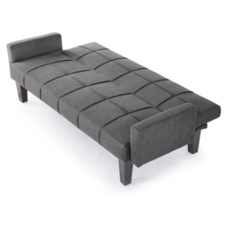 Home Detail Levine Double Sleeper Dark Grey Fabric Sofa Bed - Size: 3 Seater - Wilko - thumbnail 4