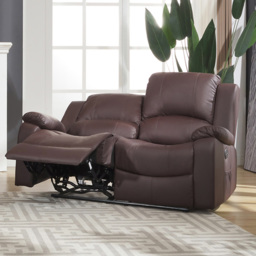 Glendale 2 Seater Brown Bonded Leather Electric Recliner Sofa - Artemis Home - Wilko - thumbnail 3